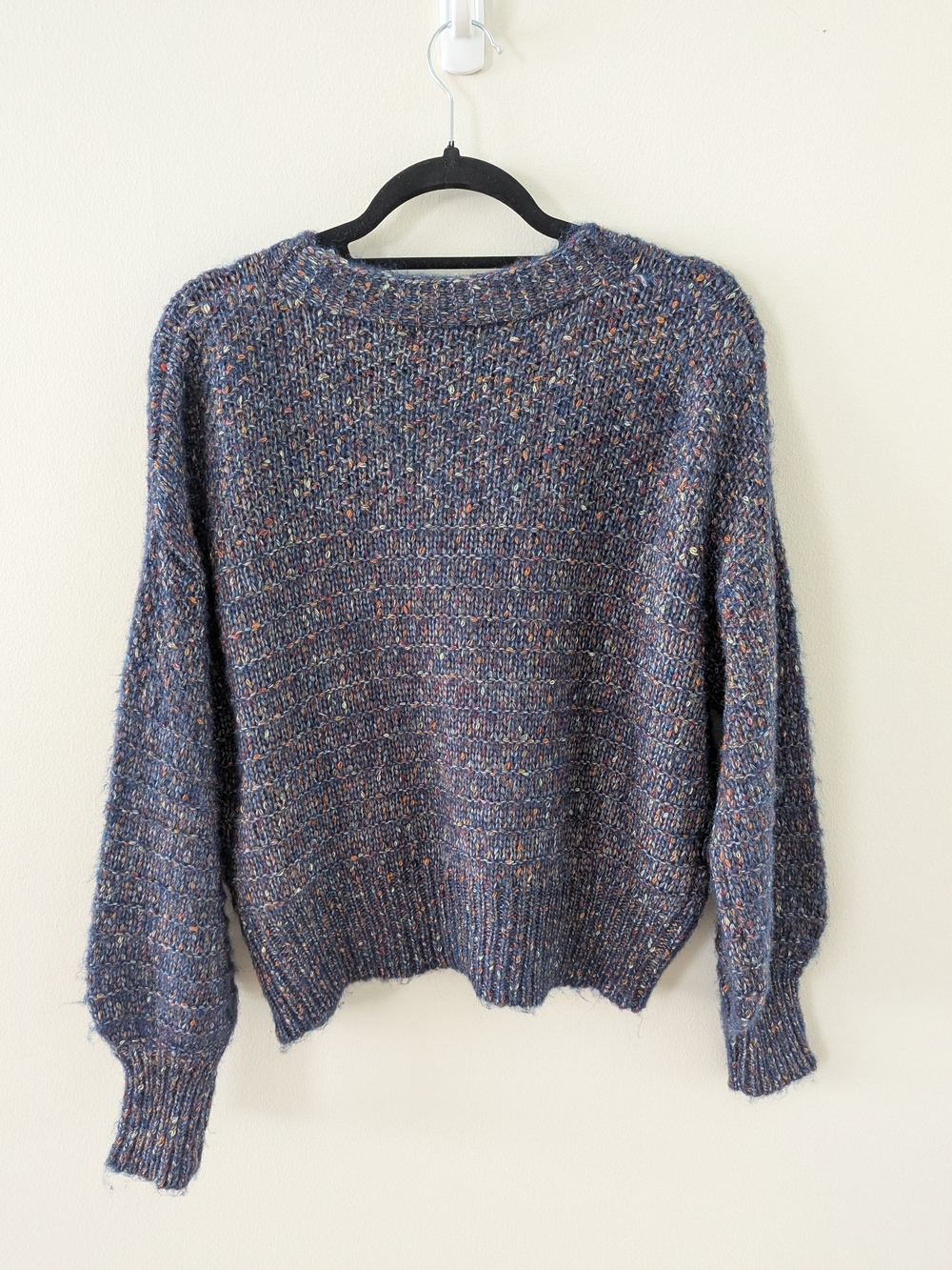 Molly Bracken Textured Button-Front Cardigan in Blue Size Small - Picture 2 of 4